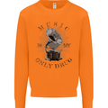 Music Is My Only Drug Funny DJ Vinyl Decks Mens Sweatshirt Jumper Orange