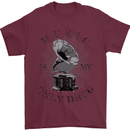 Music Is My Only Drug Funny DJ Vinyl Decks Mens T-Shirt Cotton Gildan Maroon