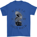 Music Is My Only Drug Funny DJ Vinyl Decks Mens T-Shirt Cotton Gildan Royal Blue