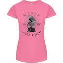 Music Is My Only Drug Funny DJ Vinyl Decks Womens Petite Cut T-Shirt Azalea
