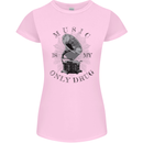 Music Is My Only Drug Funny DJ Vinyl Decks Womens Petite Cut T-Shirt Light Pink