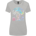 Music Skull With Headphones Dance Tekno Womens Wider Cut T-Shirt Sports Grey