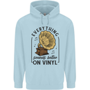 Music Sounds Better on Vinyl Records DJ Childrens Kids Hoodie Light Blue