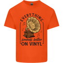 Music Sounds Better on Vinyl Records DJ Kids T-Shirt Childrens Orange