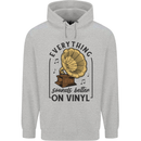Music Sounds Better on Vinyl Records DJ Mens 80% Cotton Hoodie Sports Grey