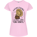 Music Sounds Better on Vinyl Records DJ Womens Petite Cut T-Shirt Light Pink