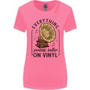 Music Sounds Better on Vinyl Records DJ Womens Wider Cut T-Shirt Azalea