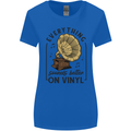 Music Sounds Better on Vinyl Records DJ Womens Wider Cut T-Shirt Royal Blue