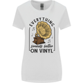 Music Sounds Better on Vinyl Records DJ Womens Wider Cut T-Shirt White