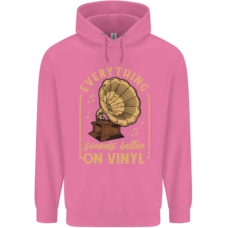 Music Sounds Better on Vinyl Records LP DJ Childrens Kids Hoodie Azalea