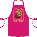 Music Sounds Better on Vinyl Records LP DJ Cotton Apron 100% Organic Pink