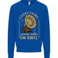 Music Sounds Better on Vinyl Records LP DJ Kids Sweatshirt Jumper Royal Blue