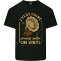 Music Sounds Better on Vinyl Records LP DJ Kids T-Shirt Childrens Black
