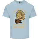 Music Sounds Better on Vinyl Records LP DJ Kids T-Shirt Childrens Light Blue