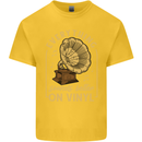 Music Sounds Better on Vinyl Records LP DJ Kids T-Shirt Childrens Yellow