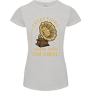 Music Sounds Better on Vinyl Records LP DJ Womens Petite Cut T-Shirt Sports Grey