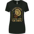 Music Sounds Better on Vinyl Records LP DJ Womens Wider Cut T-Shirt Black