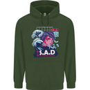 Music Vaporwave Anime Girl Emo SAD Childrens Kids Hoodie Forest Green