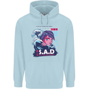 Music Vaporwave Anime Girl Emo SAD Childrens Kids Hoodie Light Blue