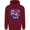 Music Vaporwave Anime Girl Emo SAD Childrens Kids Hoodie Maroon