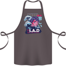 Music Vaporwave Anime Girl Emo SAD Cotton Apron 100% Organic Dark Grey