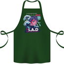 Music Vaporwave Anime Girl Emo SAD Cotton Apron 100% Organic Forest Green