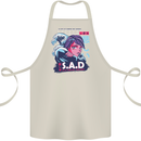 Music Vaporwave Anime Girl Emo SAD Cotton Apron 100% Organic Natural
