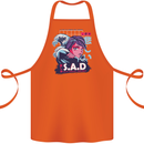 Music Vaporwave Anime Girl Emo SAD Cotton Apron 100% Organic Orange