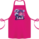 Music Vaporwave Anime Girl Emo SAD Cotton Apron 100% Organic Pink