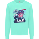 Music Vaporwave Anime Girl Emo SAD Kids Sweatshirt Jumper Peppermint