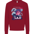 Music Vaporwave Anime Girl Emo SAD Kids Sweatshirt Jumper Red