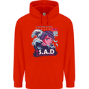 Music Vaporwave Anime Girl Emo SAD Mens 80% Cotton Hoodie Bright Red