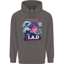 Music Vaporwave Anime Girl Emo SAD Mens 80% Cotton Hoodie Charcoal