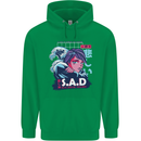 Music Vaporwave Anime Girl Emo SAD Mens 80% Cotton Hoodie Irish Green