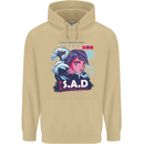 Music Vaporwave Anime Girl Emo SAD Mens 80% Cotton Hoodie Sand