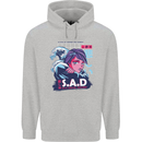 Music Vaporwave Anime Girl Emo SAD Mens 80% Cotton Hoodie Sports Grey
