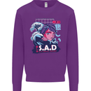 Music Vaporwave Anime Girl Emo SAD Mens Sweatshirt Jumper Purple