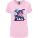 Music Vaporwave Anime Girl Emo SAD Womens Wider Cut T-Shirt Light Pink