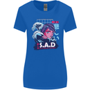 Music Vaporwave Anime Girl Emo SAD Womens Wider Cut T-Shirt Royal Blue
