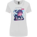 Music Vaporwave Anime Girl Emo SAD Womens Wider Cut T-Shirt White