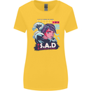 Music Vaporwave Anime Girl Emo SAD Womens Wider Cut T-Shirt Yellow