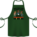 Music Weekend Forecast Alcohol Beer Cotton Apron 100% Organic Forest Green