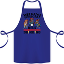 Music Weekend Forecast Alcohol Beer Cotton Apron 100% Organic Royal Blue