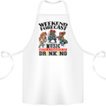 Music Weekend Forecast Alcohol Beer Cotton Apron 100% Organic White