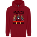 Music Weekend Forecast Alcohol Beer Mens 80% Cotton Hoodie Red