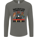 Music Weekend Forecast Alcohol Beer Mens Long Sleeve T-Shirt Charcoal