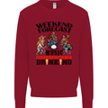 Music Weekend Forecast Alcohol Beer Mens Sweatshirt Jumper Red