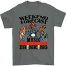 Music Weekend Forecast Alcohol Beer Mens T-Shirt Cotton Gildan Charcoal