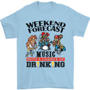 Music Weekend Forecast Alcohol Beer Mens T-Shirt Cotton Gildan Light Blue