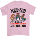 Music Weekend Forecast Alcohol Beer Mens T-Shirt Cotton Gildan Light Pink